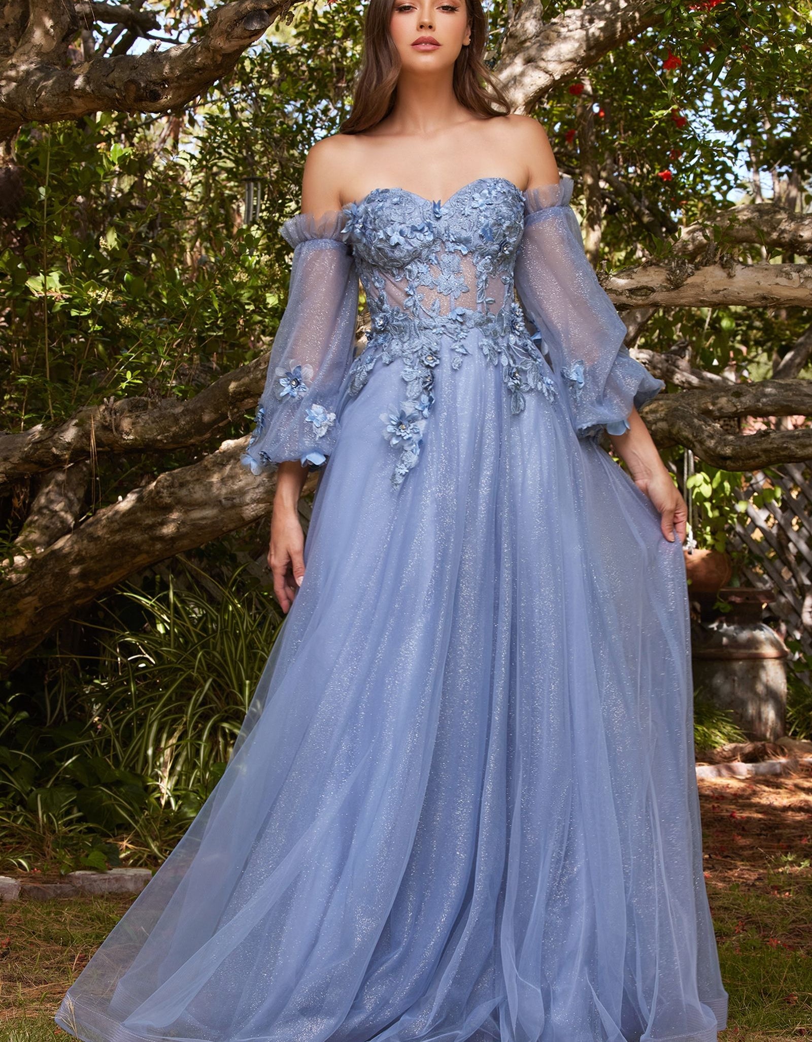 STRAPLESS OFF THE SHOULDER GOWN CD962