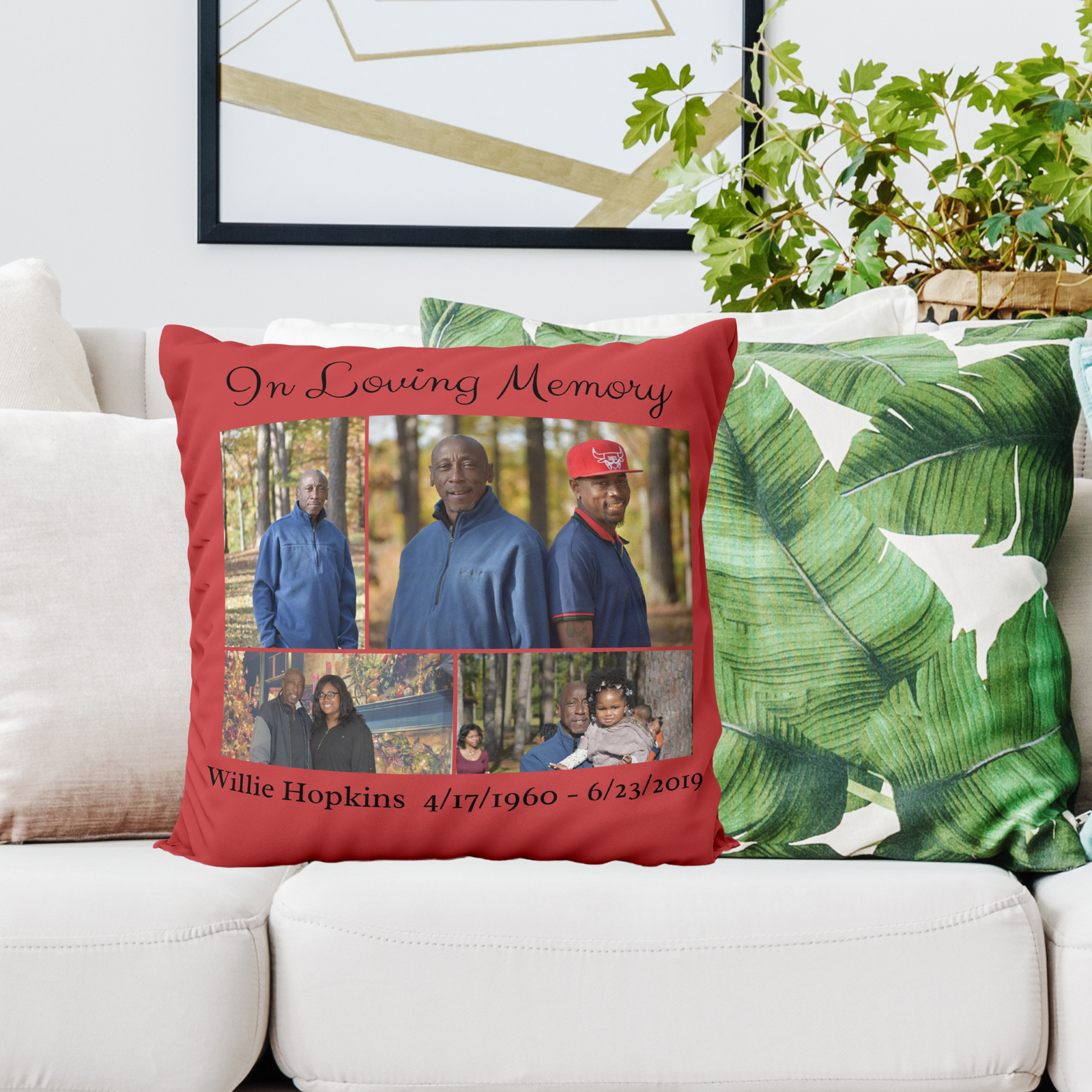 In Loving Memory Pillow Cover