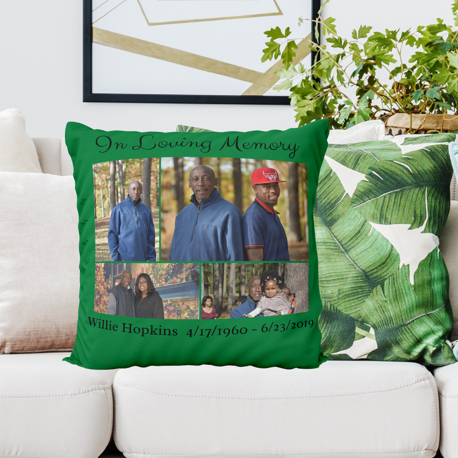 In Loving Memory Pillow Cover