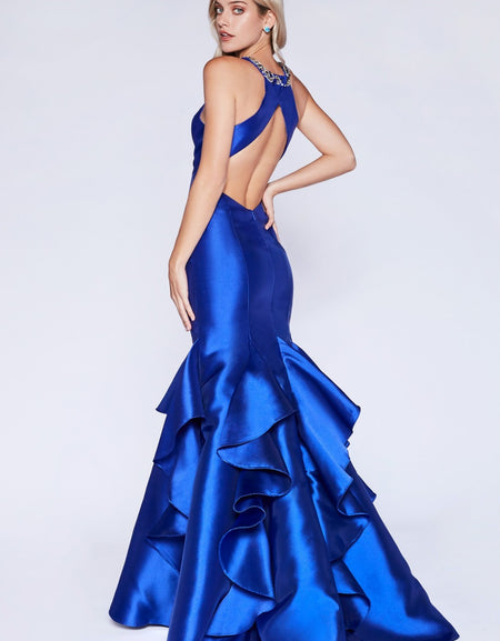 Fitted Mikado Mermaid Gown - 83940