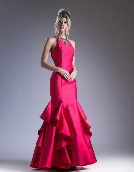 Fitted Mikado Mermaid Gown - 83940