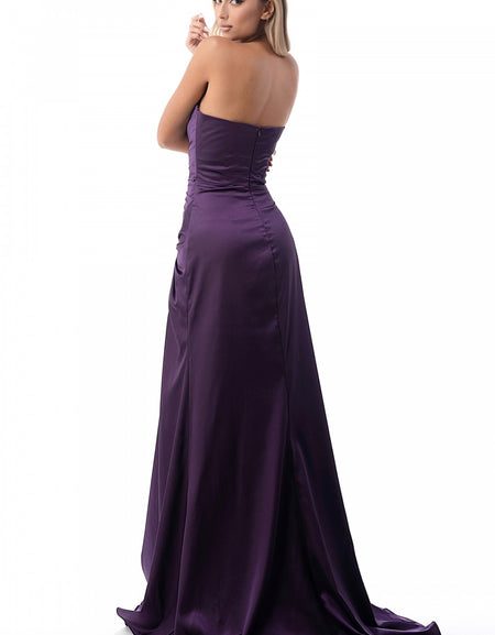 Satin Column Dress 8530