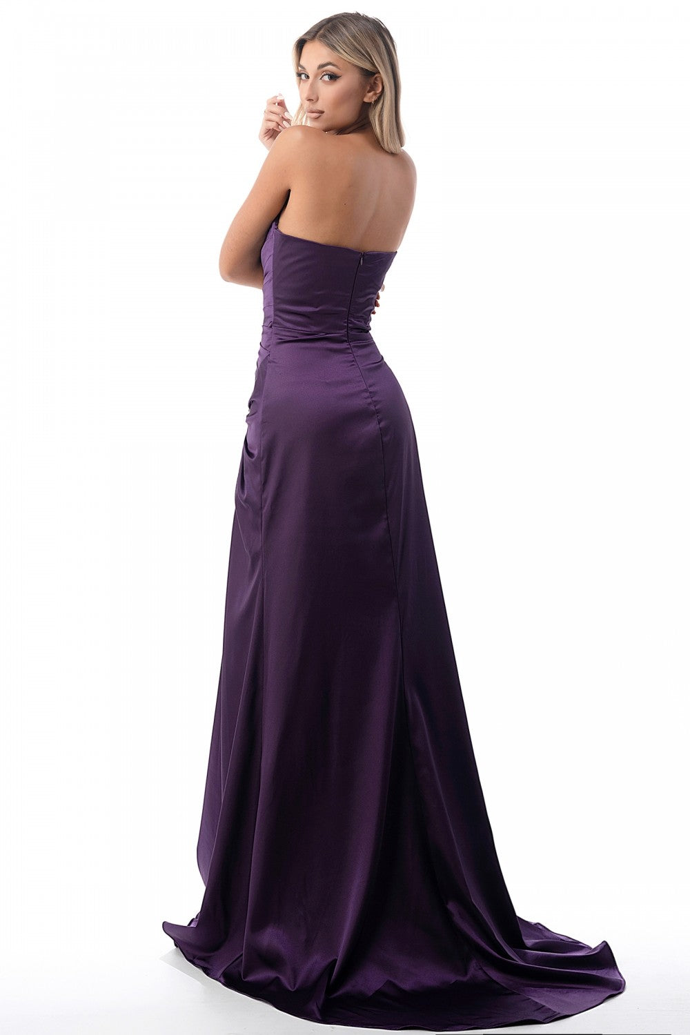 Satin Column Dress 8530