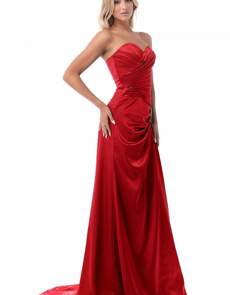 Satin Column Dress 8530