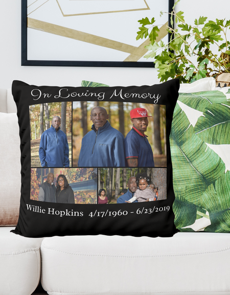 In Loving Memory Pillow Cover