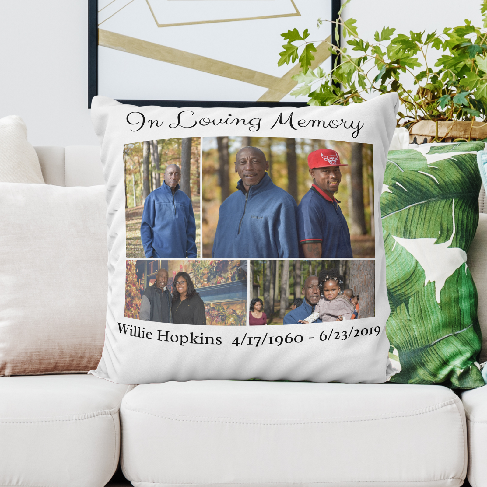 In Loving Memory Pillow Cover