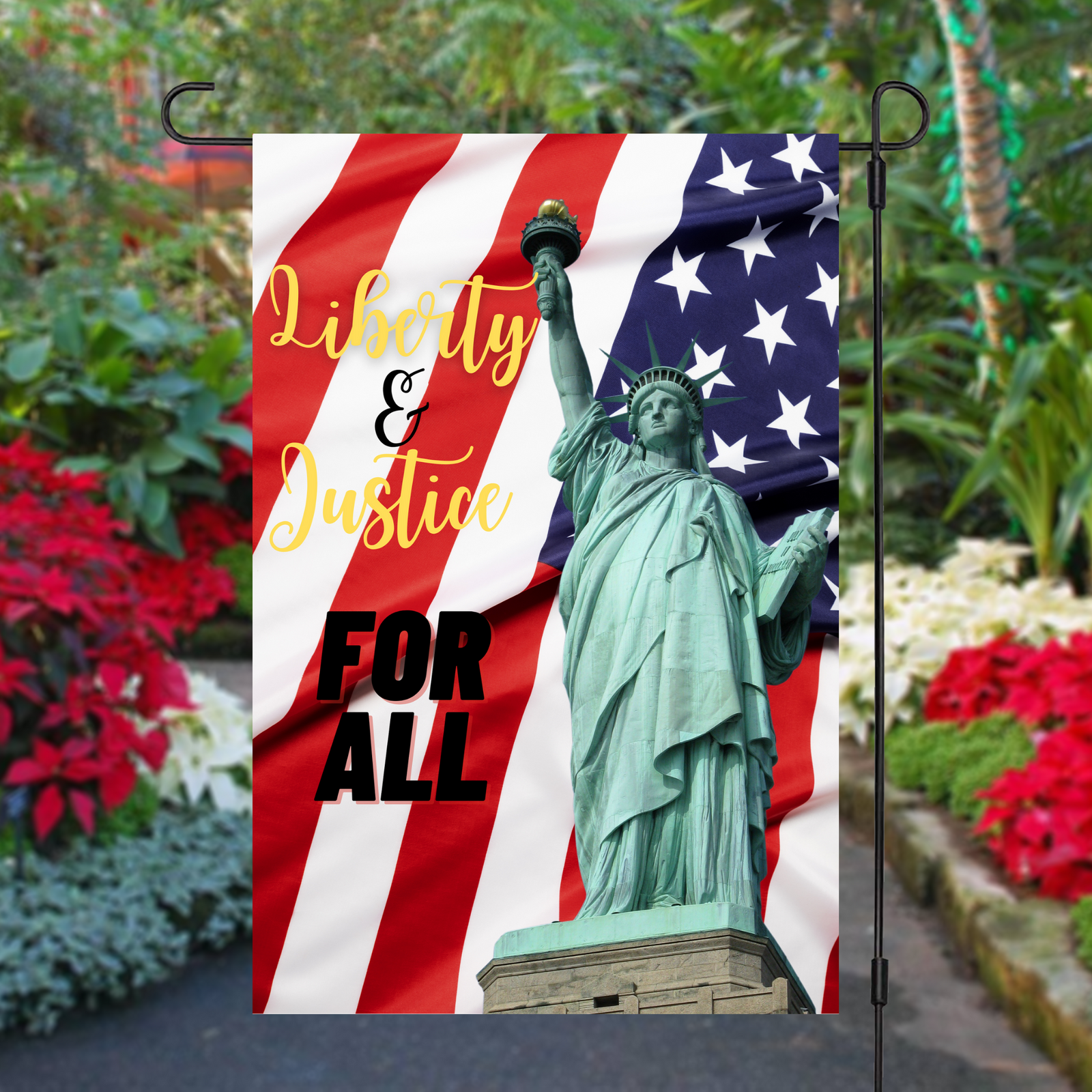 Liberty and Justice Garden Flag