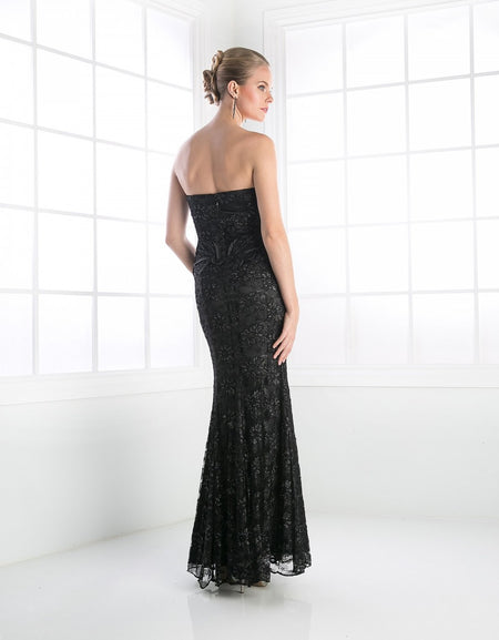 Beaded Lace Column Dress C251