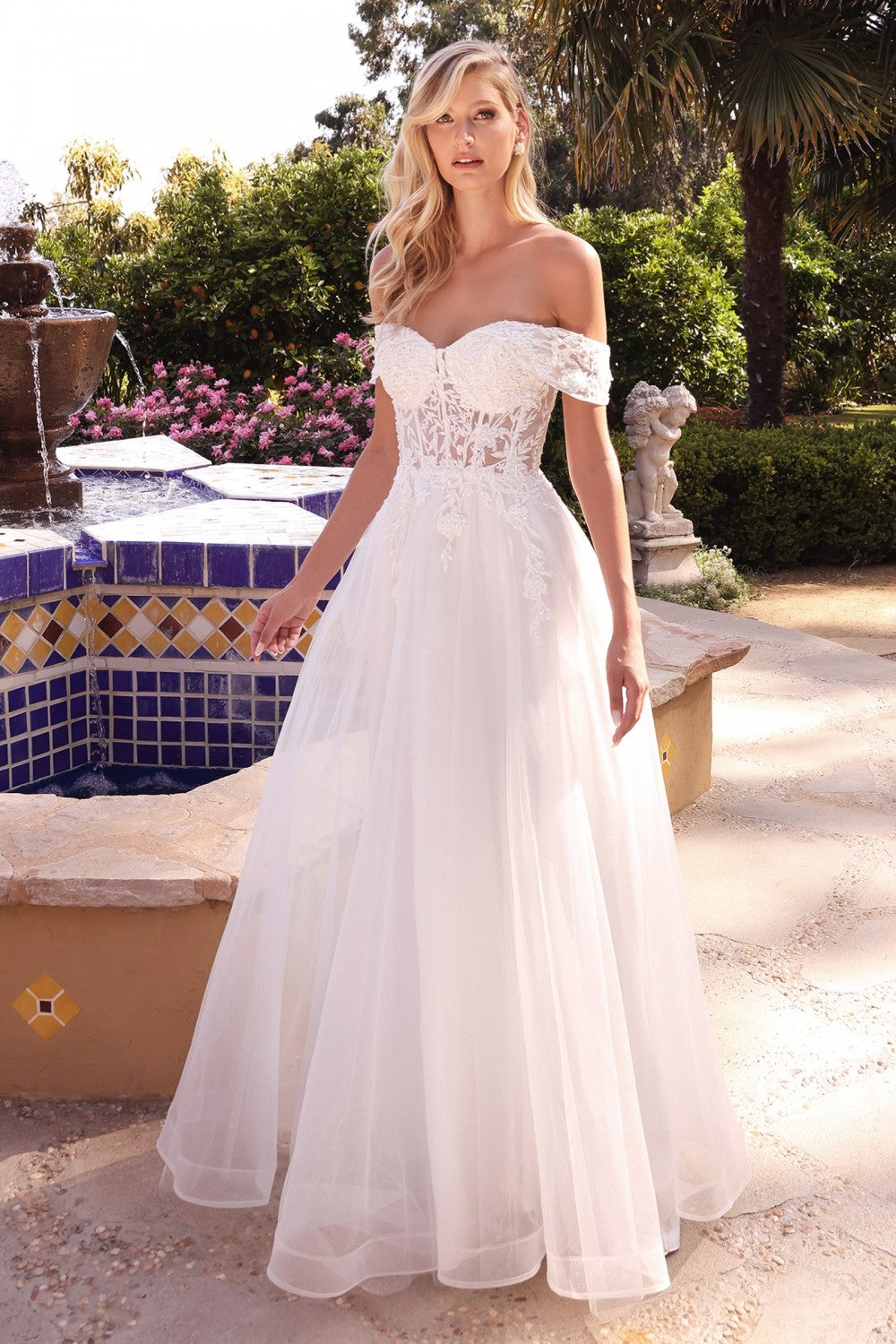 LACE OFF THE SHOULDER BRIDAL GOWN CD961W
