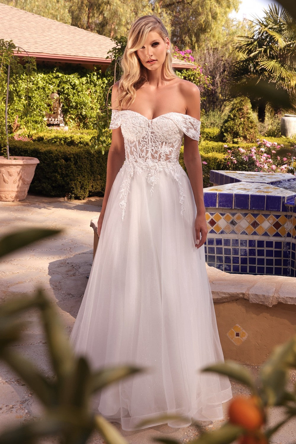 LACE OFF THE SHOULDER BRIDAL GOWN CD961W