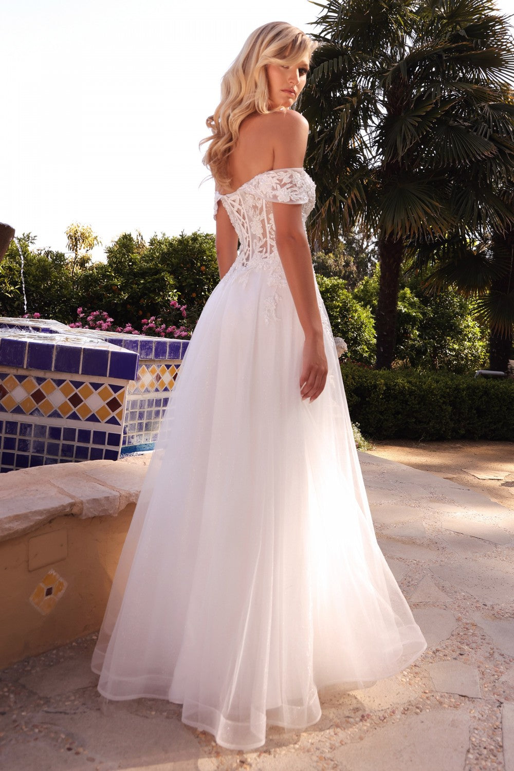 LACE OFF THE SHOULDER BRIDAL GOWN CD961W