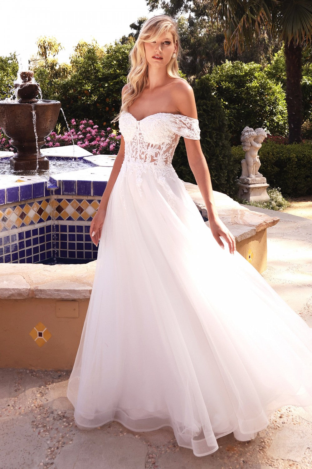 LACE OFF THE SHOULDER BRIDAL GOWN CD961W
