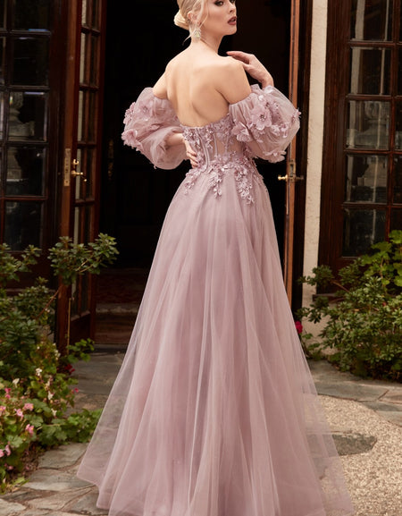 STRAPLESS OFF THE SHOULDER GOWN CD962