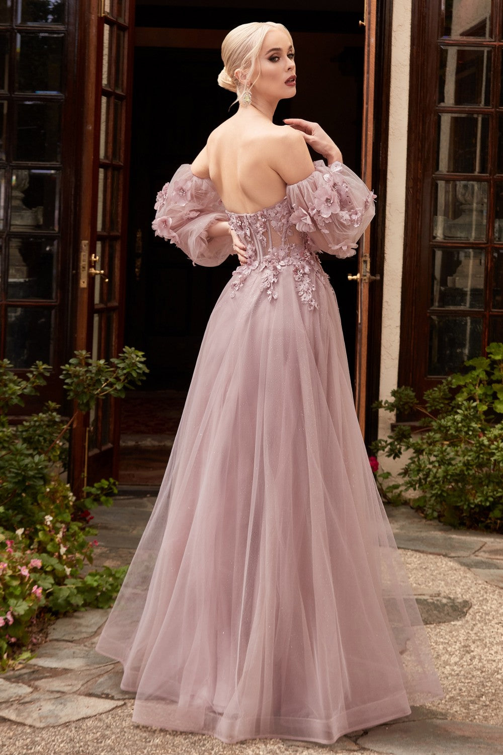 STRAPLESS OFF THE SHOULDER GOWN CD962